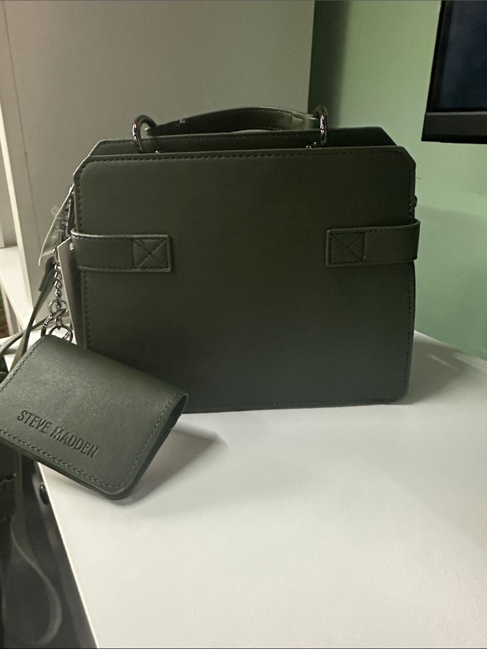 Steve Madden Olive Satchel with Detachable Strap - Picture 4 of 4